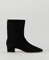Ann Taylor Tapered Heel Suede Bootie Size 5 1/2 Black Women's