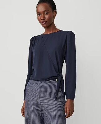 Ann Taylor Wrap Blouse Size 2XL Night Sky Women's