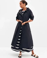 Ann Taylor Weekend Collection Hooded Jacket Night Sky Women's