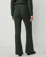 Ann Taylor Petite Weekend Collection Waffle Sweater Pant Size XS Hunters Green Women's