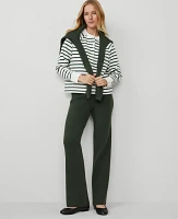 Ann Taylor Petite Weekend Collection Waffle Sweater Pant Size XS Hunters Green Women's