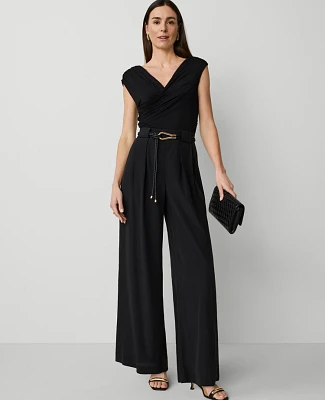 Ann Taylor Studio Collection Silk Palazzo Pant Size 4 Black Women's
