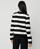 Ann Taylor Petite Stripe Button-Cuff Top Size 2XS Women's