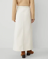 Ann Taylor Weekend Collection Denim Wrap Maxi Skirt Ivory Women's