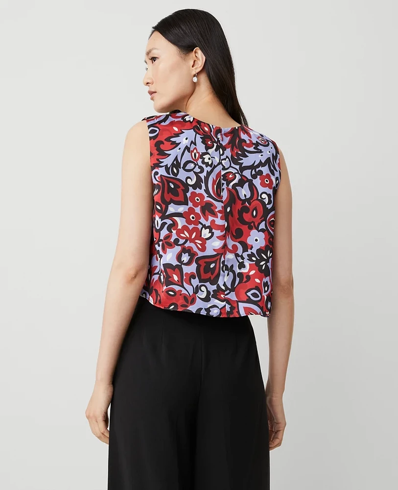 Ann Taylor Paisley Tank Top Iconic Red Women's