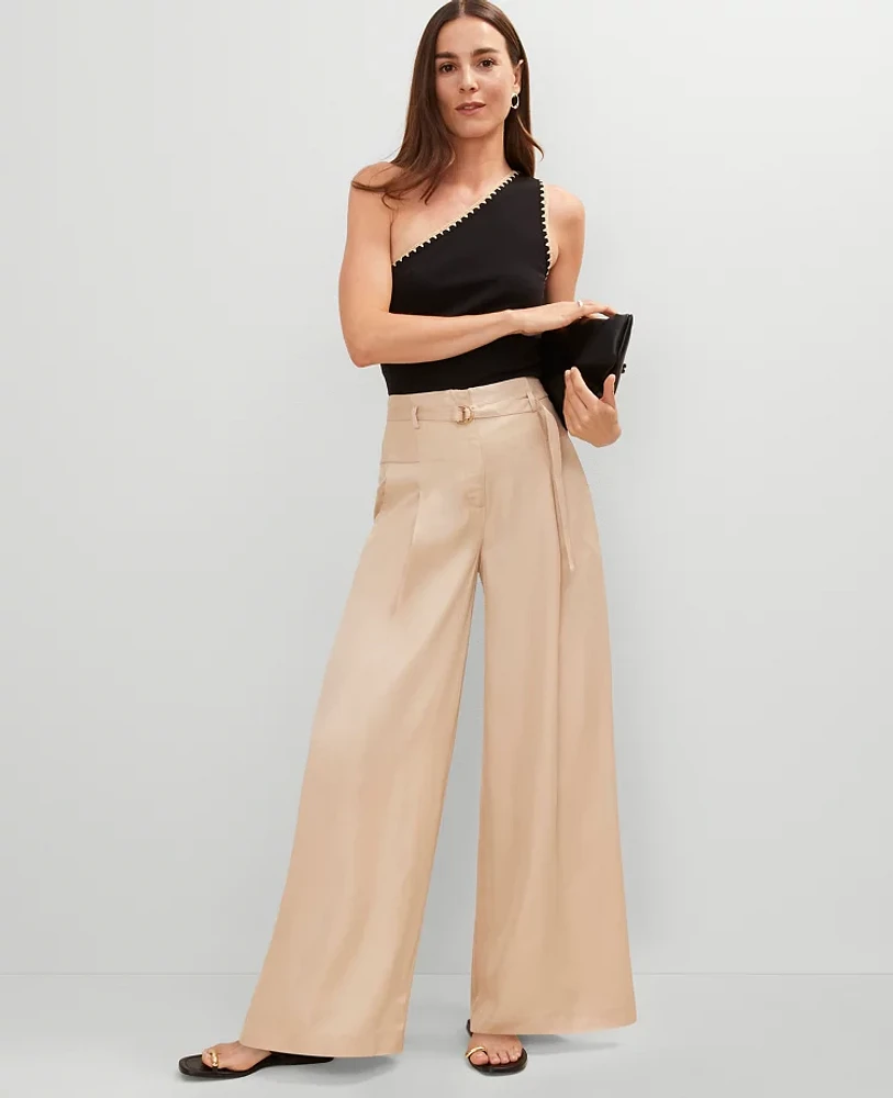 Ann Taylor The Statement Wide-Leg Pant Sands Edge Women's