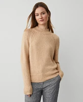Ann Taylor Petite Raglan Wedge Sweater Toasted Oat Women's
