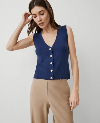 Ann Taylor Ribbed Sweater Vest XL Women's