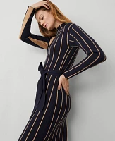 Ann Taylor Petite Striped Sweater Dress Size XS Navy Multi Women's
