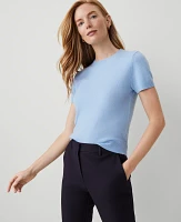 Ann Taylor Cashmere Sweater T-Shirt Size XL Larimar Blue Women's