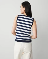 Ann Taylor Striped V-Neck Vest Women's