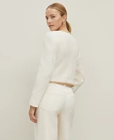 Ann Taylor Shimmer Tweed Jacket Neutral/White Combo Women's