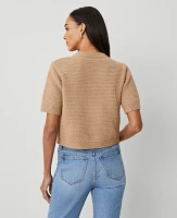 Ann Taylor Textured Sweater Jacket Size XL Cappuccino Tan Women's