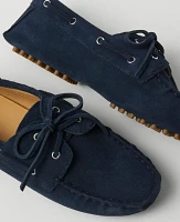 Ann Taylor Weekend Collection Suede Boat Shoes Night Sky Women's