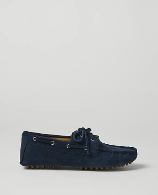 Ann Taylor Weekend Collection Suede Boat Shoes Night Sky Women's