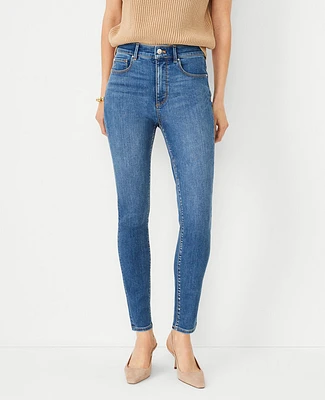 Ann Taylor Petite High Rise Skinny Jeans in Classic Indigo Wash - Curvy Fit Size 0 Women's
