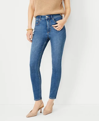 Ann Taylor Petite High Rise Skinny Jeans Classic Indigo Wash Women's