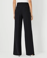 Ann Taylor The Darted Wide-Leg Pant Size 12 Black Women's