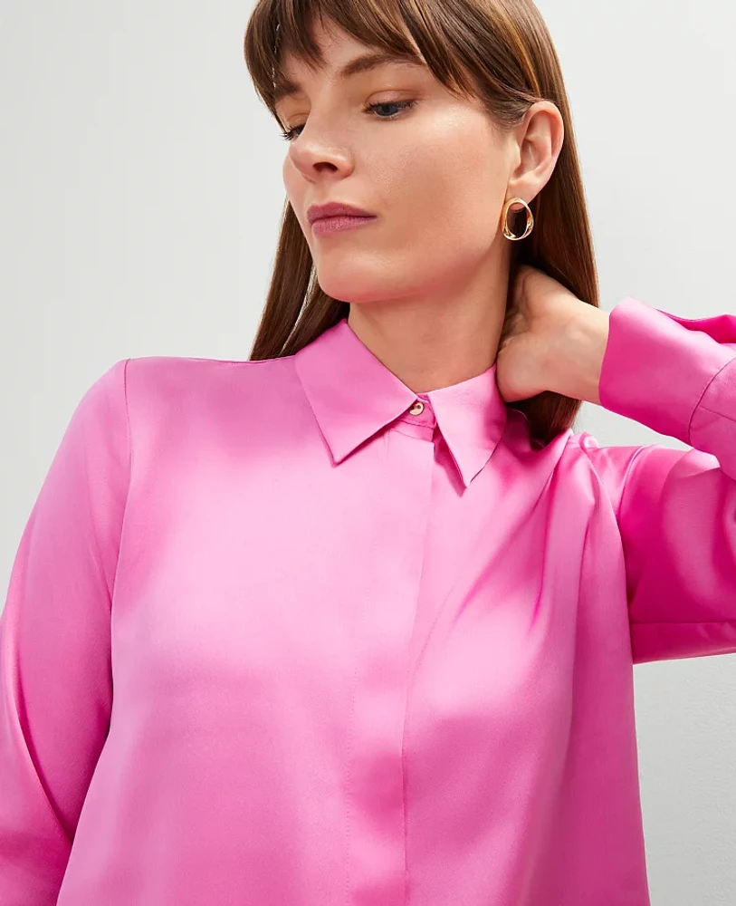 Ann Taylor Satin Essential Shirt Women's