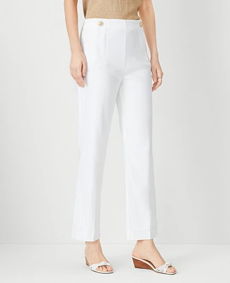 Ann Taylor The Tall Pencil Sailor Pant Linen Blend White Women's