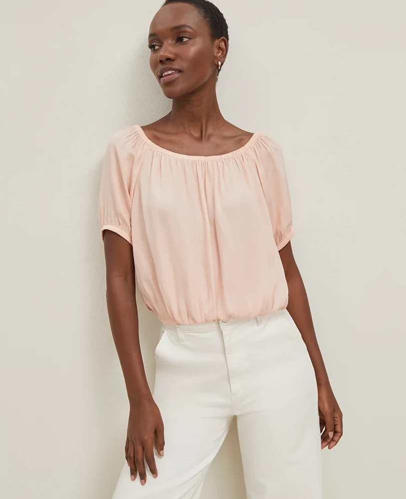 Ann Taylor Bubble Hem Top Women's