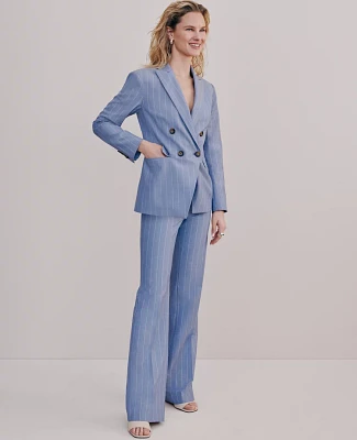 Ann Taylor The Flare Trouser Pant Pinstripe Velvet Morning Women's