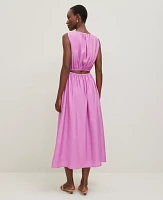 Ann Taylor Cutout Back Midi Dress Orchid Glow Women's