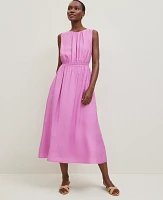 Ann Taylor Cutout Back Midi Dress Orchid Glow Women's