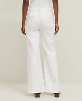 Ann Taylor The Refined Wide-Leg Jean White Women's