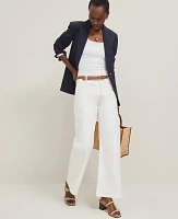 Ann Taylor The Refined Wide-Leg Jean White Women's