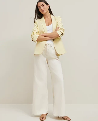 Ann Taylor The Drawstring Slouchy Palazzo Jean Ivory Women's