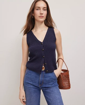 Ann Taylor Weekend Collection Bouclé Sweater Vest Women's