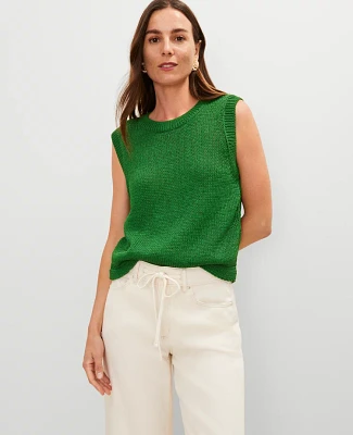 Ann Taylor Crew Neck Sweater Shell Top Women's