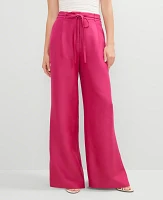 Ann Taylor Studio Collection Belted Wide-Leg Pant Bright Petunia Women's