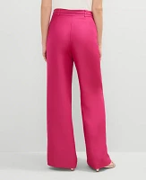 Ann Taylor Studio Collection Belted Wide-Leg Pant Bright Petunia Women's