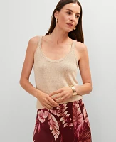 Ann Taylor Scoop Neck Sweater Tank Top Sands Edge Women's