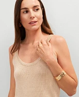 Ann Taylor Scoop Neck Sweater Tank Top Sands Edge Women's