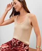 Ann Taylor Scoop Neck Sweater Tank Top Sands Edge Women's