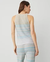 Ann Taylor Shimmer Ombré Sweater Shell Top Size XL Women's