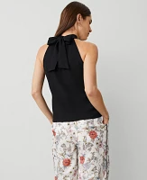 Ann Taylor Petite Twist Halter Top Size Large Black Women's