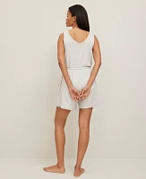 Ann Taylor Ribbed Lounge Romper Sand Shell Women's