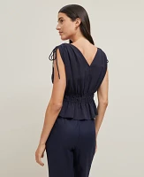 Ann Taylor Gathered Tie Top Women's