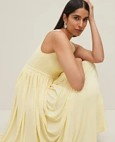 Ann Taylor Petite Mixed Media Sweater Tank Top Dress Size XS Yellow Buttercream Women's