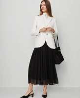 Ann Taylor Chiffon Pleated Maxi Skirt Black Women's