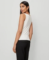 Ann Taylor Draped Cowl Neck Top Winter White Women's