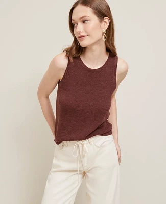 Ann Taylor Sweater Shell Top Rich Walnut Women's