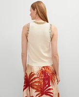 Ann Taylor Studio Collection Sequin Trimmed Sweater Shell Top Women's
