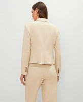 Ann Taylor The Notched One Button Blazer Seasonless Stretch Sands Edge Women's