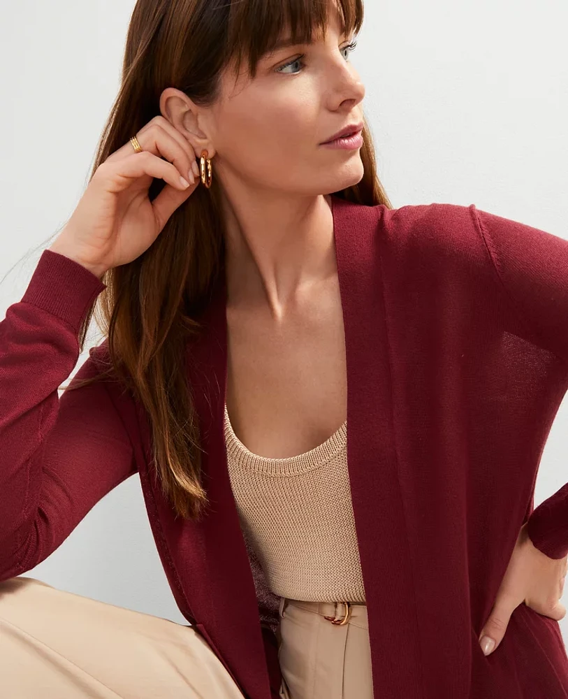 Ann Taylor Essential Open Cardigan Women's