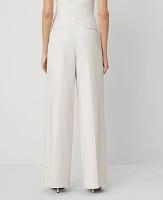 Ann Taylor The Wide-Leg Pant — Curvy Fit Size 0 Tan Texture Women's